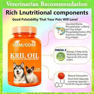 Cápsulas de Aceite de Krill AINA, Aceite de Pescado Natural con Astaxantina, Omega-3, EPA, DHA, Absorción Rápida, Seguro para Perros y Gatos, Apoyo Inmunológico, Salud Articular - Product Image 2