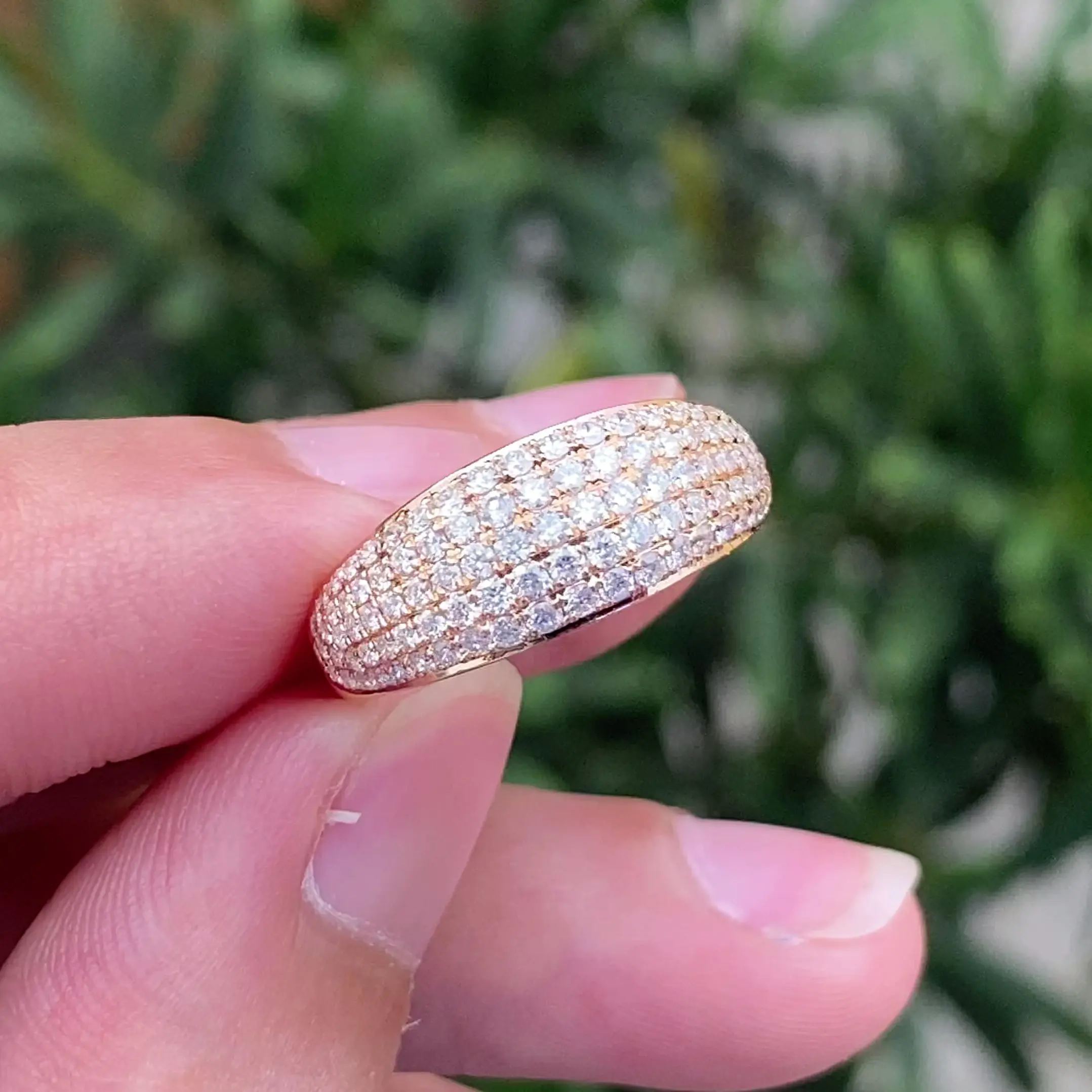 2022 New Arrivals Jewelry Natural Diamond 18k Solid Gold Jewelry Wholesale Rose Gold Rings For Women