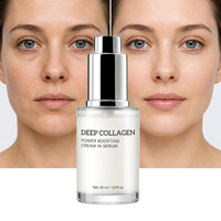 Vente en gros de crème pour le soin de la peau du visage de 30 ml, effet raffermissant instantané, réduction des rides, crème stimulante au collagène en sérum