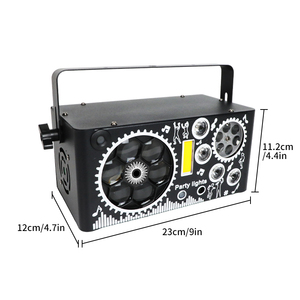 Luz de fiesta colorida 7 en 1 a todo Color RGB LED láser activado por sonido remoto <span class=keywords><strong>DMX512</strong></span> Luz de escenario para fiesta boda salón de baile Luces - Product Image 6