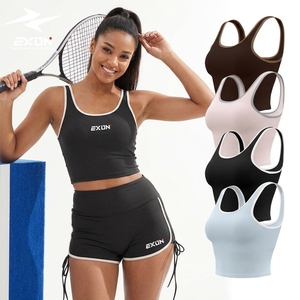 Conjunto Deportivo de Yoga EXON de Alta Calidad, Estilo Europeo, con Falda, Tejido Sin Costuras de Secado Rápido, <span class=keywords><strong>para</strong></span> Fitness y <span class=keywords><strong>Tenis</strong></span> Femenino - Product Image 1