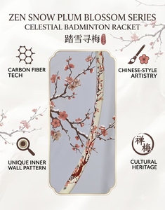 Série de <span class=keywords><strong>raquettes</strong></span> de badminton en fibre de carbone de style chinois, haute qualité, entièrement en carbone, spécification 4UG5, haute rigidité, poids léger, haute performance - Product Image 5