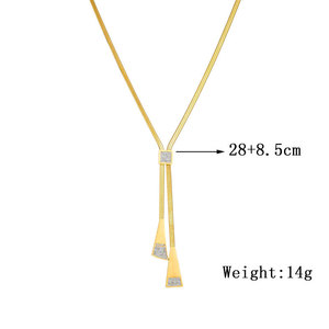 <span class=keywords><strong>Collier</strong></span> de pompons en acier inoxydable Colliers de cordes réglables en acier au titane pour la fête - Product Image 3