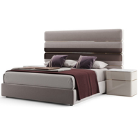 Ensemble de meubles de chambre à coucher au design simple de haute qualité, lit plateforme Queen, cadre de lit King Size en cuir, lits doubles modernes de luxe