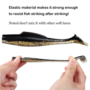 JOHNCOO Appât Souple de Haute Qualité 5 Pièces/Sac 100mm 6.5g Matériau TPE Vente Chaude Leurre de Pêche au Bar - Product Image 5