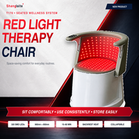 Appareil de luminothérapie rouge assis 320 LED, chaise chauffante 660nm 850nm avec panneau lombaire et fessier, minuterie 15-60 min, OEM ODM Vente en gros