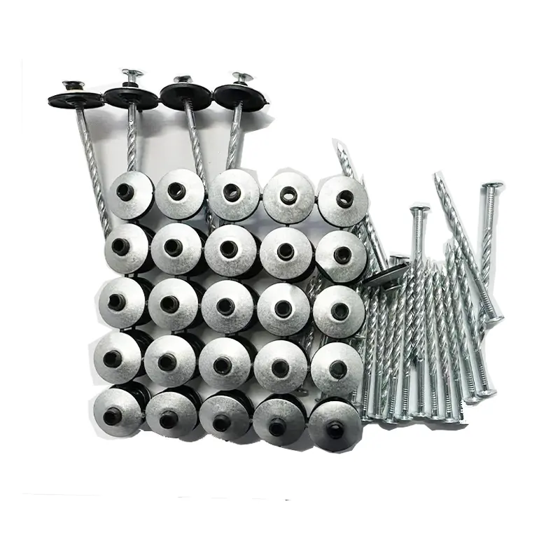 Hot roofing nails with plastic washers, 75mm 90mm screws