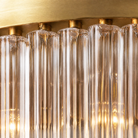 Lustre rond en verre moderne nordique Zeal Lighting, lustre de plafond LED en laiton pour salon, hôtel, villa, vente en gros