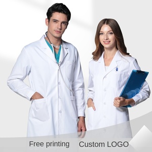 <span class=keywords><strong>Bata</strong></span> de <span class=keywords><strong>Laboratorio</strong></span> Médica Unisex, Tela Dobby de Poliéster/Algodón, Mangas Largas/Cortas, para Médicos, Enfermeras, Dentistas, Profesionales de la Salud, ODM - Product Image 1