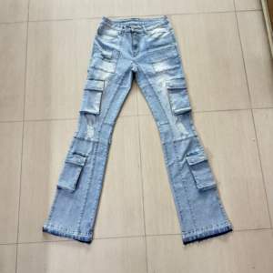 กางเกงยีนส์ขายาวสำหรับผู้ชายกางเกงยีนส์ทรงหลวมขายาว - Product Image 6