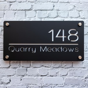 Bán buôn tùy chỉnh dập nổi 3D kim loại bảng hiệu khách sạn Văn phòng tòa nhà thép không gỉ tên nơi - Product Image 4