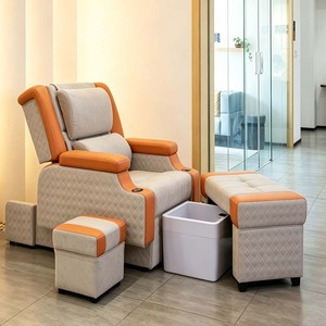 Lit de massage électrique inclinable en PVC matelassé diamant, style luxe léger et minimaliste moderne, pour thérapie des pieds, manucure, nettoyage des oreilles et pédicure - Product Image 3