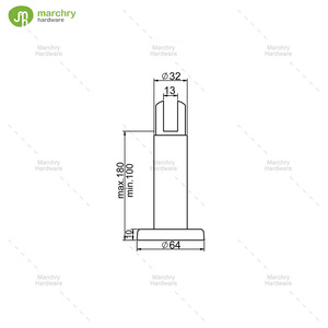 ขารับน้ำหนักปรับความสูงได้อุปกรณ์เสริมกั้นห้องน้ำทำจากสเตนเลสสตีล - Product Image 3