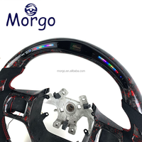 Modification de l'intérieur de la voiture, volant sport en fibre de carbone forgée avec affichage LED du régime moteur pour Dodge Ram 1500 2500 3500