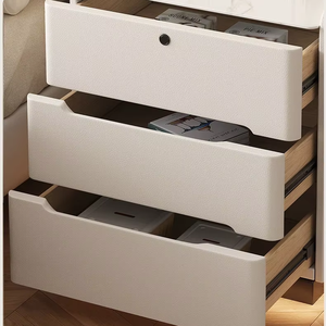 Nouvelle Table de Chevet Intelligente Nordique Personnalisable en Bois Massif, 3 Tiroirs, Plateau en Ardoise, Multifonctionnelle, Verrouillable, Luxe Haut de Gamme pour Maison et Bureau A - Product Image 4