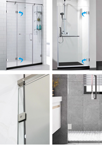 Vòi hoa sen cửa phần cứng kính để kính gắn Clip cạnh thép không gỉ 90 độ góc kính kẹp - Product Image 6