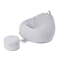 Sillón Puff Gigante para Sala de Estar, Sofá Cama, Puff Gigante con Espuma Viscoelástica