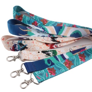 Free Sample Promotional Customized Polyester Lanyard Ribbon Sublimation Blank Lanyards with Logo Custom