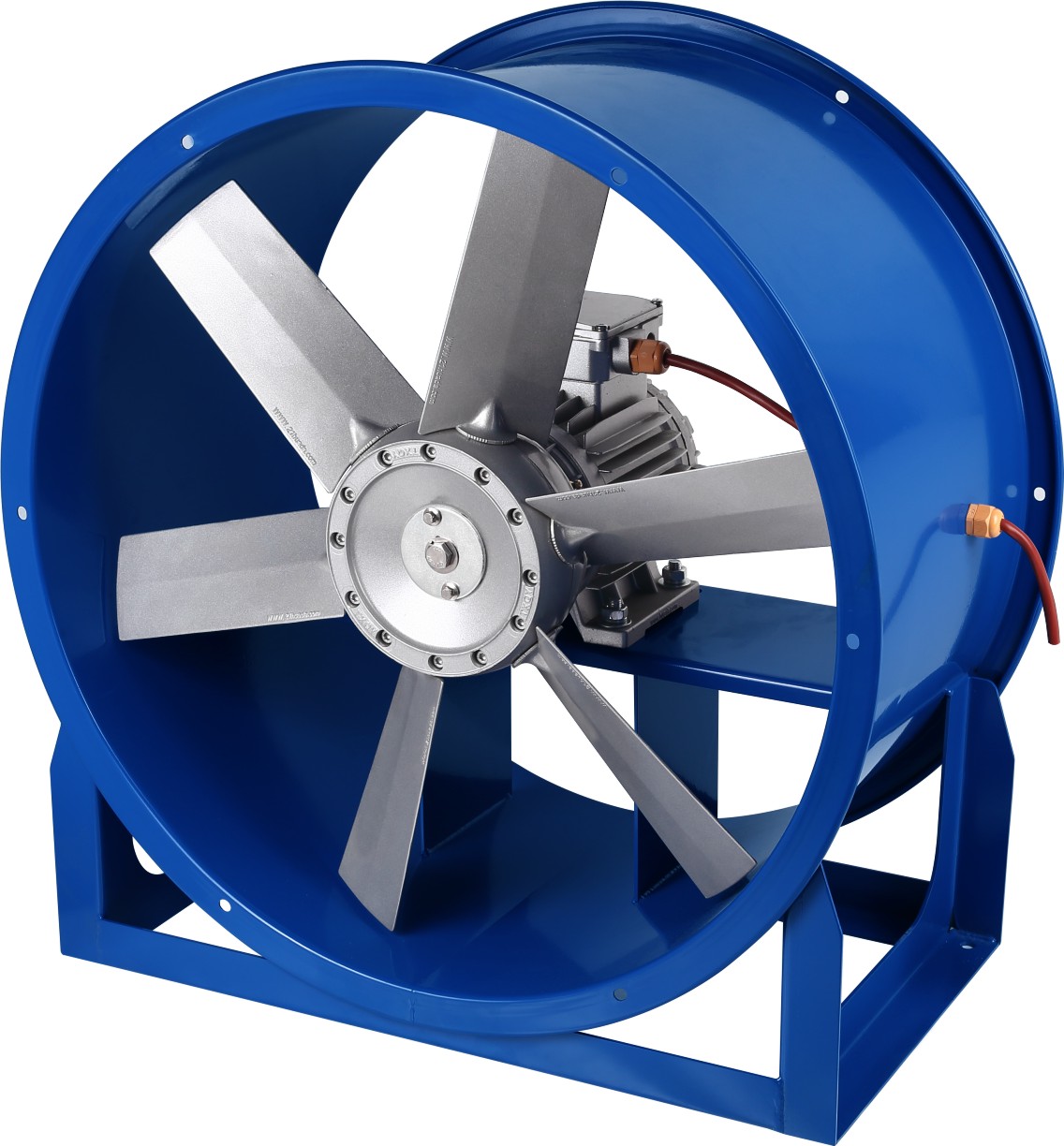 GKT 1000mm 5.5kw 8 bıçaklar için endüstriyel eksenel fan kurutma fırını, boyama atölyesi ve depo