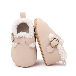 Zapatos de Invierno para Niños al por Mayor, Botas Cálidas para Bebés, Primeros Pasos, Suela Blanda, Botas para Recién Nacidos, con Hebilla, Forro Sherpa, para Niños Pequeños - Product Image 6
