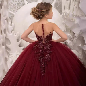 S0288R New Lace Trailing Tube Top Fashionable Sexy Temperament Sweet Princess Princess Children's <b>Dress</b> - Product Image 3