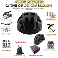 Casco de Ciclismo Plegable, Compacto, Flexible y Ajustable para Bicicletas Plegables y de Desplazamiento Diario