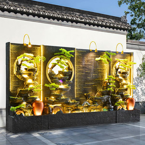 Outdoor <strong>Water</strong> <strong>Feature</strong> Custom Modern <strong>Indoor</strong> Outdoor Waterfall Fountain <strong>Water</strong> <strong>Feature</strong> for House Office Garden - Product Image 4