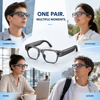 Smarte Brille Tragbare Brillen mit Videoaufnahme IP66 Wasserdicht KI-Echtzeit-Übersetzung für Fitness und Alltag