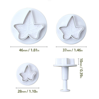 3pcs Set de moules à biscuits en forme de feuille d'érable Créative DIY Die Made Environmentally Friendly Plastic Directe Manufacturer