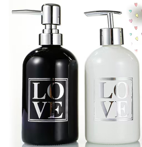 Contenitore Personalizzato per Igienizzante Mani da 250ml - 500ml, Nuovo Dispenser in Vetro Rotondo per Sapone Liquido e Schiuma Lavamani - Product Image 3