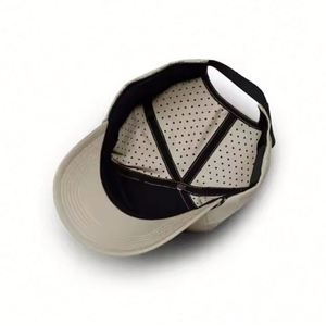 Gorra de béisbol personalizada de 5 paneles de malla perforada, sin estructura, transpirable, impermeable, de alto rendimiento, con logo de PVC para ciclismo y deportes. - Product Image 6