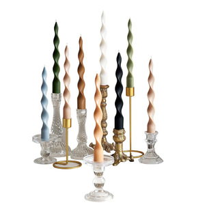 Bougie spirale torsadée française sans fumée, longue bougie en bâton pour mariage, table à manger, décoration intérieure - Product Image 4