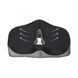 Cómodo cojín <span class=keywords><strong>de</strong></span> espuma viscoelástica ortopédico para silla <span class=keywords><strong>de</strong></span> ruedas, sofá, coche, <span class=keywords><strong>exterior</strong></span>, con cubierta <span class=keywords><strong>de</strong></span> malla 3D para coxis - Product Image 1