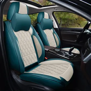 Muchkey Multi-Color Almofadas Do Assento De Luxo Conjunto Completo Encosto De Cabeça Decoração Universal Fit PVC Luxo Car Seat Covers Para Carros