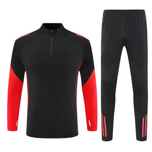 Camiseta de Entrenamiento de Fútbol Kane Dark Knight 2526 Negra Escarlata con Media Cremallera, Estilo Bávaro, para Hombre - Product Image 6