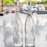 Bouteille d'eau en verre pour aliments pour bébés et jus, bouchon en aluminium 100 % recyclable, qualité alimentaire, logo personnalisé disponible