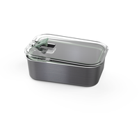 Ventes chaudes Nouveau design Contenant en acier inoxydable avec couvercle intégré Boîte en acier inoxydable Contenants de stockage étanches pour la cuisine