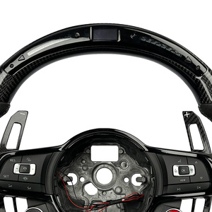 Volant <span class=keywords><strong>Audi</strong></span> A7 SOON TODA, modèles 2012-2020, garniture en cuir et fibre de carbone, design <span class=keywords><strong>sport</strong></span> à fond plat pour une conduite confortable sur de longues distances - Product Image 4