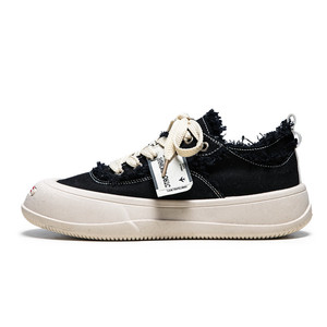 Zapatillas de lona con punta abierta estilo especial para hombre, para verano, con suela gruesa, adecuadas para parejas, estilo casual, zapatos de moda. - Product Image 1