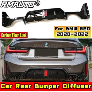 <b>For</b> BMW G20 2020-2022 Body Kit BMW G20 Rear Bumper Splitter Glossy Black Sports Style Spoiler Cover <b>Diffuser</b> <b>Car</b> Accessories - Product Image 3