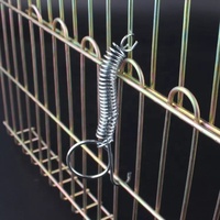 Loquet à ressort en spirale pour porte de cage à lapin, crochet en acier galvanisé pour porte d'animaux, certifié ISO