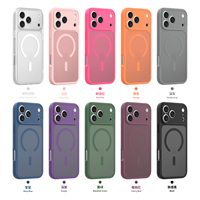 Coque de téléphone magnétique de luxe personnalisée Sanfeng pour iPhone 18 17 16 Pro Max, effet peau de cerise foncé, antichoc, vente en gros