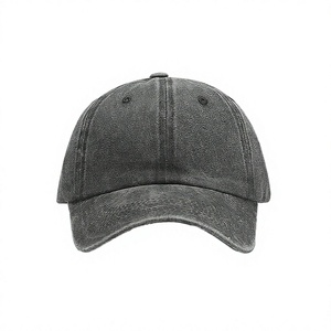 Gorra de béisbol de malla lavada y desgastada, ajustable con cierre a presión, color sólido, unisex, informal, diseño de 6 paneles, transpirable, impermeable, de lona. - Product Image 4