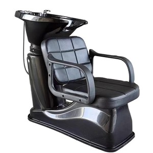 Fauteuil de salon de coiffure confortable de type lit avec bac à shampoing intégré, fauteuil de lavage en plastique pour shampoing - Product Image 6