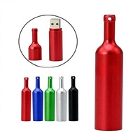 Bouteille de vin rouge en métal USB 2.0/3.0, nouveau cadeau promotionnel d'entreprise avec garantie de 5 ans pour les soirées cocktails
