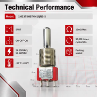 1MS3T8HB74M1QNS-5 1M série ON-OFF-ON SPDT interrupteur à bascule utilisé dans le panneau de simulateur de vol