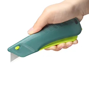 Automatic retraction box cutter smart trigger safety knife