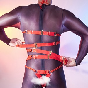 Высокоэластичный металлический ремень для бондажа, новая сексуальная мужская цельная эротическая одежда с низкой посадкой, модный аксессуар для ролевых игр (SM) - Product Image 3