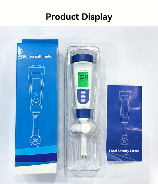 Digital Waterproof Handheld Salinity Meter Aquaculture Pool Food Industry Seawater Monitoring Fast Testing