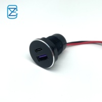 Prise de charge double USB 12V 24V à montage sur panneau, type C et USB A, pour camping-car, bateau, automobile
